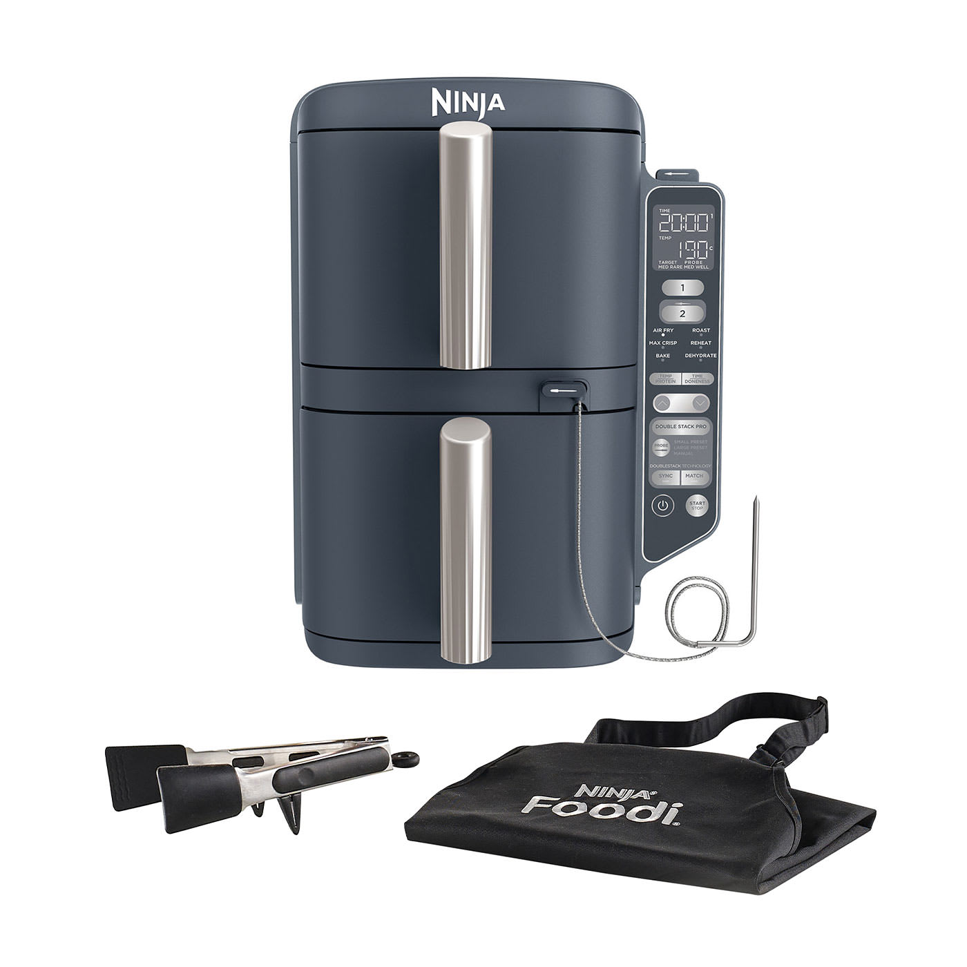 Ninja Double Stack XL 2-Level Air Fryer with Smart Cook System 9.5L​ Cyber Space SL451UKCYD product photo