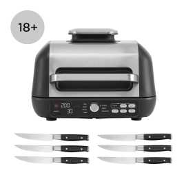 Ninja Foodi MAX Pro Health Grill and Steak Knives Bundle - AG651STEAK product photo