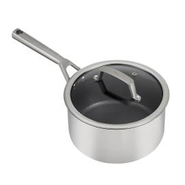 Ninja ZEROSTICK Stainless Steel 20cm Saucepan with Lid - C60220UK product photo
