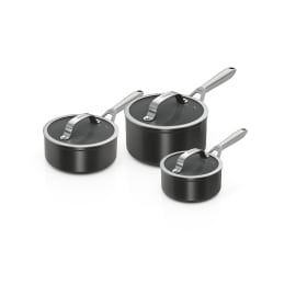 Ninja ZEROSTICK Ceramic Pro 3-Piece Saucepan Set &ndash; Black product photo Side New M