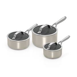 Ninja Ceramic Pro 3-Piece Saucepan Set &ndash; Stone product photo