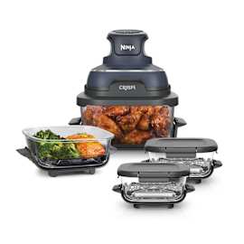 Ninja CRISPi 4-in-1 Portable Glass Air Fryer Meal Prep Set - Cyber Space product photo Side New M