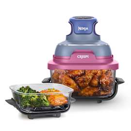 Ninja CRISPi 4-in-1 Portable Glass Air Fryer - Purple Mauve FN101UKPRMV product photo Side New M