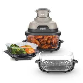 Ninja CRISPi 4-in-1 Portable Glass Air Fryer - Stone - Family Set product photo