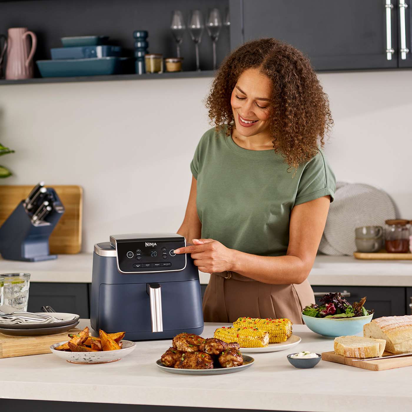 Up to 75% less fat**